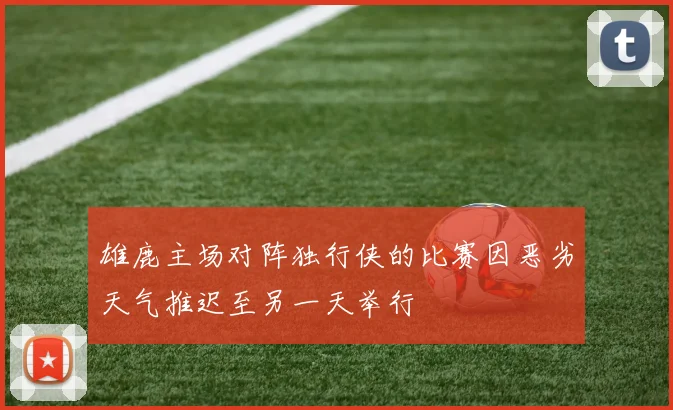 雄鹿主场对阵独行侠的比赛因恶劣天气推迟至另一天举行